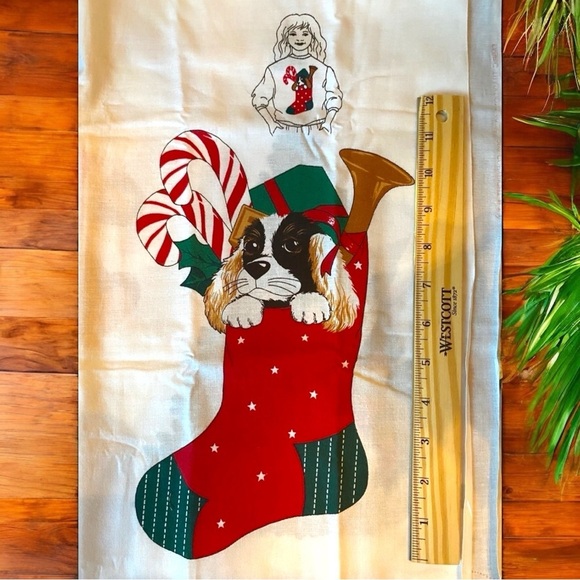 VINTAGE 1992 Fabric Traditions Christmas Appliqué Panel - DIY Holiday Crafts - Picture 6 of 11